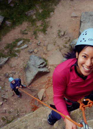 Rock Climbing Instructor Training Assessment in the Peak District